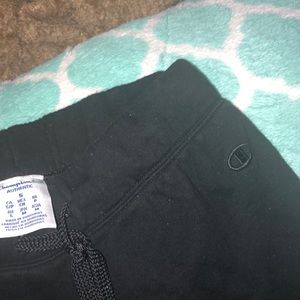 Champion black sweat jacket for pants